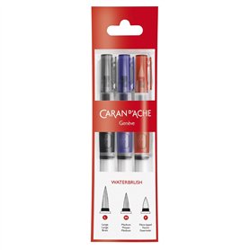 Caran Dache 0115-201/202/203 Lot de 3 brosses à eau