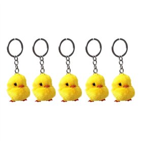Kodbww Lot de 5 porte-clés en forme de canard jaune pour clés