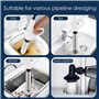 5 in 1 Déboucheur de Toilette Haute Pression Kit, Déboucheur WC avec 5 Têtes Remplaçables Déboucheur à Pompe, WC Déboucheur de C