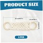 3PCS Macrame TRAPER SONTER Ring 10 Pouces 10 Pouces décoratifs de Serviette de Crochet Boho Blanc décoratif avec Anneau en Bois 