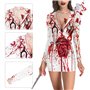 JSGHGDF Costume d'infirmière pour femme - Uniforme d'infirmière - Costume d'Halloween - Lingerie de costumade - Jeu d'infirmière