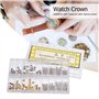 Akozon Kit de Montre à Tige et Couronne de 8mm, Ensemble de Barres | Accessoires de Réparation pour Accessoires de Rechange | Re