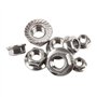 Comcapy 100 pièces/lot M3 DIN6923 Contre-écrous en métal/Contre-écrous à Bride en Acier Inoxydable A2-70