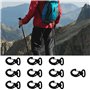 Ksikdeg Lot de 10 émerillons en nylon avec crochet à ressort pour la plongée sous-marine à extrémité unique pour porte-clés, sac