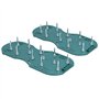 Sandales avec aérateur de gazon, clouée pour gazon efficace universel largement applicable en copolypropylène vert pour cortile 