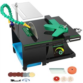 MLYYYDSS Mini Table scie Roche lapidaire polisseuse Banc Tampon Machine Bricolage Tour Outils 1000-11019r/min avec Arbre Flexibl