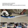 Guide de Scie Circulaire Multifonctionnel Réglable Rail de Guidage de Coupe de Travail du Bois en Alliage d'aluminium pour le Bo