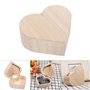Entatial Boîtes à Bijoux en Forme de cœur, boîtes à Bijoux en Bois, étui d'emballage de Bijoux en Forme de cœur en Bois pour Bij