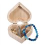 Entatial Boîtes à Bijoux en Forme de cœur, boîtes à Bijoux en Bois, étui d'emballage de Bijoux en Forme de cœur en Bois pour Bij