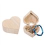 Entatial Boîtes à Bijoux en Forme de cœur, boîtes à Bijoux en Bois, étui d'emballage de Bijoux en Forme de cœur en Bois pour Bij