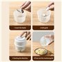 Uqezagpa Presse-purée électrique rechargeable par USB - 250 ml - Robot alimentaire sans fil pour noix