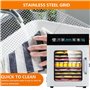 forplubossmmp Déshydrateur Alimentaire 8/12 Couches | Machine Électrique De Déshydratation des Aliments pour Sécher Les Fruits, 
