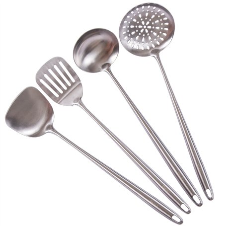 Spatule et louche pour wok de 43