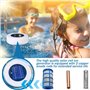 Purificateur de Piscine D'ionizer de Piscine Solaire, Dispositif de Nettoyage de la Piscine de Désinfection avec 2 Anodes de Cui
