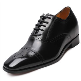CHAMARIPA Chaussure a Talonnette grandissante de Style Oxford de Pure Cuir pour Homme - Plus Grand de 7CM - K6531-1