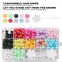 Perles de Tresse de Cheveux, 365pcs 12 Couleurs Perle Cheveux Tresse Ensemble D'accessoires de Dreadlocks de Perruque de Bricola