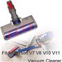 Brosse motorisée électrique Turbo compatible avec Dyson V7 V8 V10 V11, avec brosse douce et lumière LED automatique, pour parque