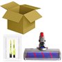 Brosse motorisée électrique Turbo compatible avec Dyson V7 V8 V10 V11, avec brosse douce et lumière LED automatique, pour parque