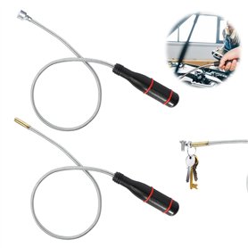 2 PièCes 60cm Outil de Ramassage MagnéTique Flexible