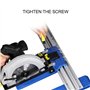 Okuyonic Guide de Coupe Scie Circulaire, Rail de Scie Circulaire en Plastique D'Ingénierie Réglable, Alliage D'Aluminium pour Pa