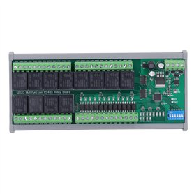 Module de Relais RS485 Carte de Circuit Imprimé RTU à 12 Canaux avec Carte de Relais D'isolation Optocoupleur sur Rail DIN Compo