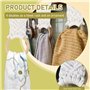 Anneau de Serviette 3pcs 10x2, 6 Pouces Crochet Serviette de Boho Porte-Macrame avec Anneau en Bois Blanc Support décoratif Poly