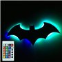 Applique murale LED d'intérieur avec télécommande USB Batman Miroir RGB Lampe murale pour armoire, couloir, salon, chambre à cou