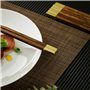 KANGKKAI Baguettes réutilisables, Baguettes Baguettes jetables réutilisables 10 Paires de Baguettes antidérapantes, Coffret Cade