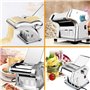 Machine a Pates Fraiche, Machine à pâtes Machine à pâtes électrique 6 réglages d'épaisseur 3 coupeurs Machine à rouleaux for fab