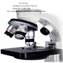 QBREZA Microscope monoculaire Microscope Haute définition Portable Scientifique Haute Puissance pour Voir Les acariens et Les ba