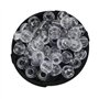 100 Pièces Perles de Cheveux en Plastique Transparent Extension de Cheveux Perles de Lien pour Bricolage Ornements de Tressage d