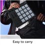MACHINE MIDI PAD BEAT MAKER, DRUM MACHINE avec 16 Tampons de Tambour Rétro-éclairés, 2 Faders Attribuables et 2 Boutons Réglable