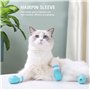 DEDEMCO Lot de 4 paires de bottes en silicone anti-griffures réglables pour pattes de chat pour le bain, le rasage, le traitemen