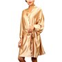 Robe Peignoir en Satin de Soie Robe de Nuit