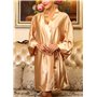 Dolamen Unisex Kimono Robe Femmes Homme, Femmes Chemises de Nuit, Robe Peignoir en Satin de Soie Robe de Nuit, Buste 132cm, 51.9