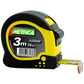 Metrica 08793 Mètre à ruban Rubber Touch 3 m x 16 mm