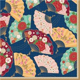 EasyLife - Lot de 20 serviettes en papier - Compartiments asiatiques - Décoration de table - Découpage - Technique de serviette