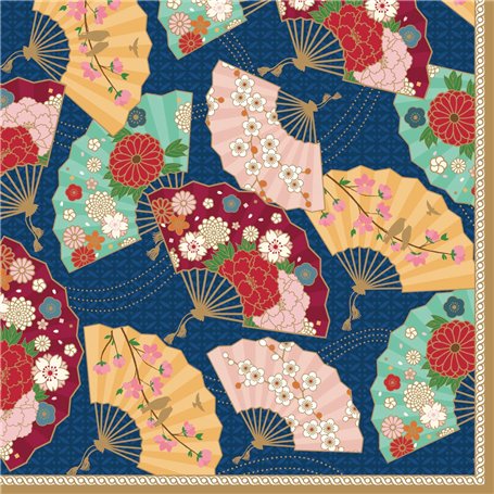 EasyLife - Lot de 20 serviettes en papier - Compartiments asiatiques - Décoration de table - Découpage - Technique de serviette
