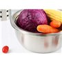 Lot de 2 Passoire de Cuisine Passoire avec Saladier en Acier Inoxydable Passoire Bol pour Fruits Légumes Riz Nouilles Pates Bol 