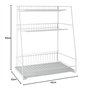Metaltex 32434414080 ATOLL Egouttoir avec 3 Niveaux Fil plastifié LDPE Blanc42 x 22 x 50 cm