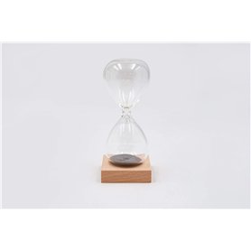 MASCAGNI Sablier Magnétique base en bois - H. 13 cm - Objet de Décoration intérieure avec création de boules exceptionnelles tou