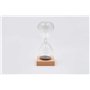 MASCAGNI Sablier Magnétique base en bois - H. 13 cm - Objet de Décoration intérieure avec création de boules exceptionnelles tou