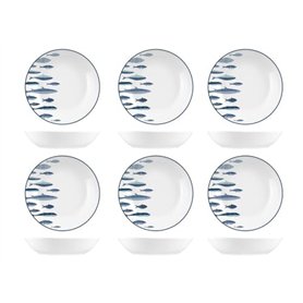 H&h set 6 piatti fondi atlantic cm20