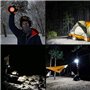 Velamp IR827 Lampe de Travail, projecteur de Chantier LED Rechargeable 1200lm, 20W, Support Pliable. avec Power Bank. pour Le Br