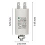 TECNID MG8500 Permanent pour Moteurs 50µF 450V. Écrou M8 Puissance. Le condensateur de démarrage est dans Un boîtier cylindrique