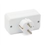Bloc multiprise frontale 16A + 2x6A - Standard Schuko. Blanc