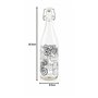 Excelsa Magic Black Bouteille d'eau 1 litre en verre avec joint