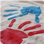 PRIMO - Kit Palette Peinture Enfant et Bebe +2 Ans, Peinture Textile Gouache à Doigts 100g, 6 Couleurs Résistantes au Lavage 30°