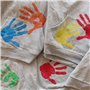 PRIMO - Kit Palette Peinture Enfant et Bebe +2 Ans, Peinture Textile Gouache à Doigts 100g, 6 Couleurs Résistantes au Lavage 30°