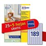 Avery Italia L4731REV-30P Étiquettes adhésives papier blanc adhésif amovible sans résidu
